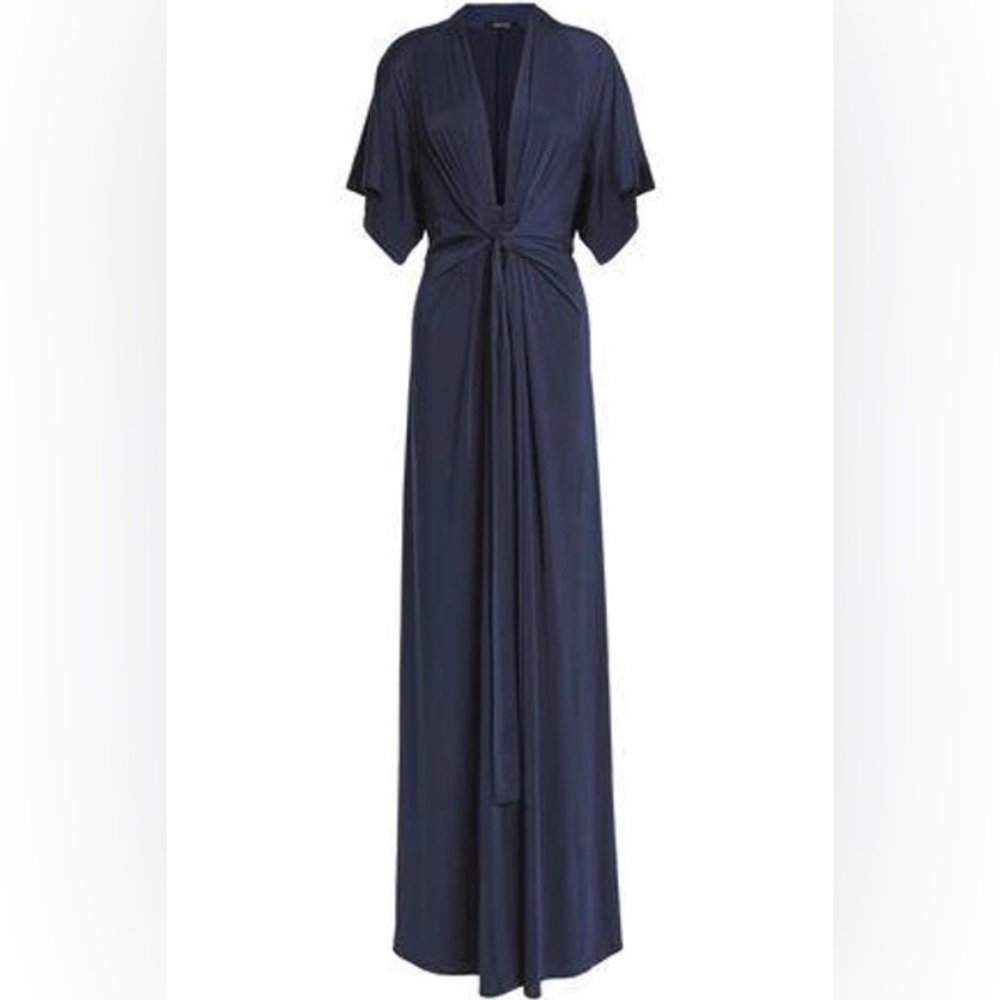 Raoul Issa Draped Stretch Jersey Formal Maxi Dress